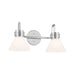 Kichler 55154 Farum 2-lt 19" Vanity Light-Chrome Opal Glass