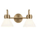 Kichler 55154 Farum 2-lt 19" Vanity Light-Champagne Bronze Opal Glass