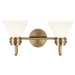 Kichler 55154 Farum 2-lt 19" Vanity Light-Champagne Bronze Opal Glass