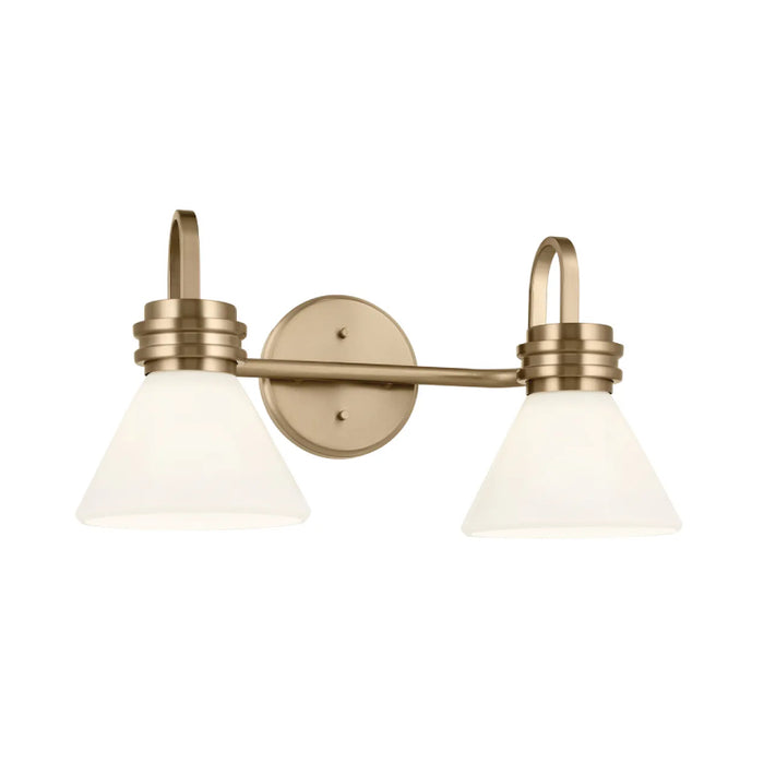 Kichler 55154 Farum 2-lt 19" Vanity Light-Champagne Bronze Opal Glass
