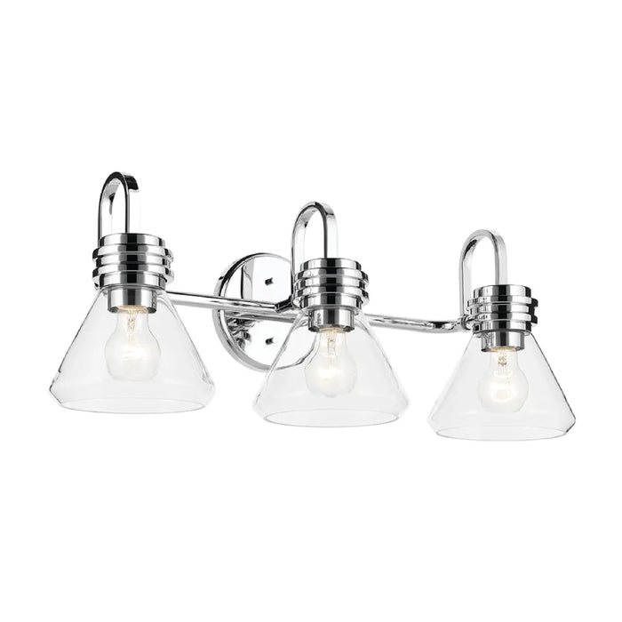 Kichler 55155 Farum 3-lt 26" Vanity Light - Chrome Clear Glass