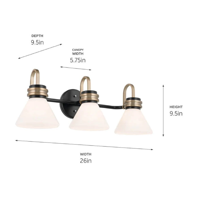 Kichler 55155 Farum 3-lt 26" Vanity Light