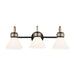 Kichler 55155 Farum 3-lt 26" Vanity Light - Black with Champagne Bronze Opal Glass
