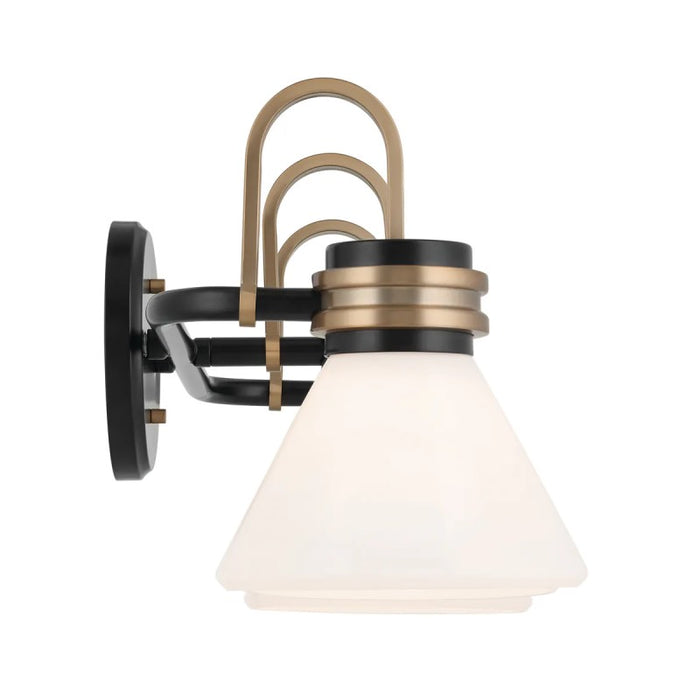 Kichler 55155 Farum 3-lt 26" Vanity Light - Black with Champagne Bronze Opal Glass
