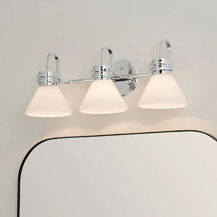Kichler 55155 Farum 3-lt 26" Vanity Light - Chrome Opal Glass