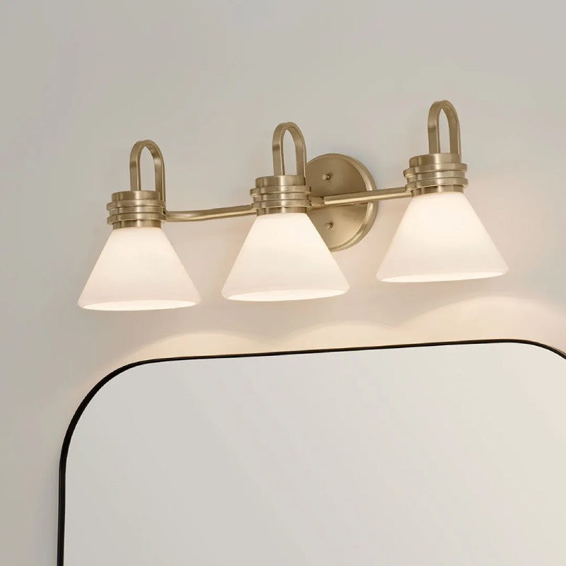 Kichler 55155 Farum 3-lt 26" Vanity Light - Champagne Bronze Opal Glass