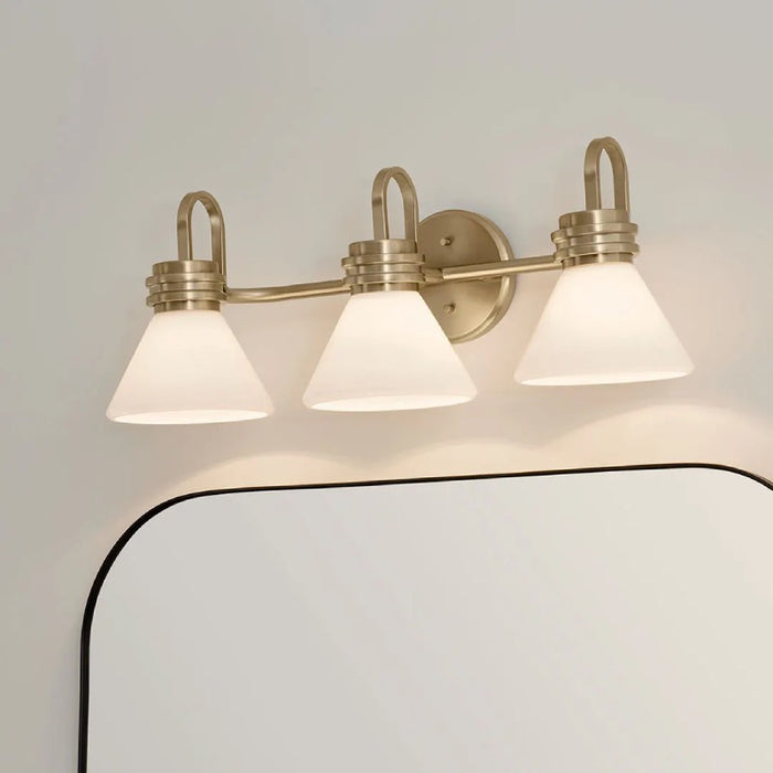 Kichler 55155 Farum 3-lt 26" Vanity Light - Champagne Bronze Opal Glass
