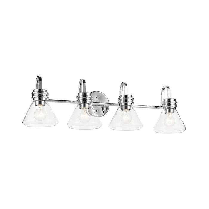 Kichler 55156 Farum 4-lt 34" Vanity Light - Chrome Clear Glass