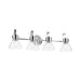 Kichler 55156 Farum 4-lt 34" Vanity Light - Chrome Clear Glass