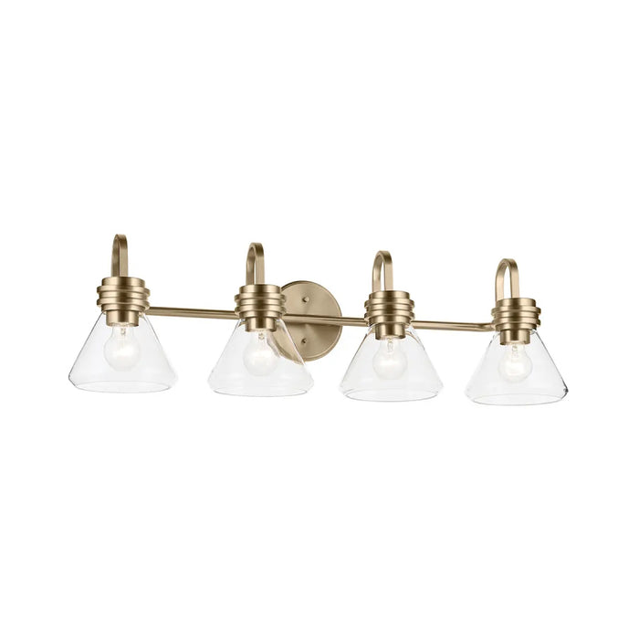 Kichler 55156 Farum 4-lt 34" Vanity Light - Champagne Bronze Clear Glass