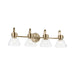 Kichler 55156 Farum 4-lt 34" Vanity Light - Champagne Bronze Clear Glass
