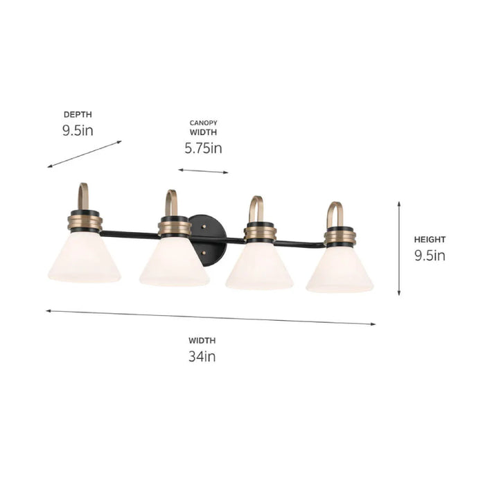 Kichler 55156 Farum 4-lt 34" Vanity Light