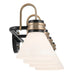 Kichler 55156 Farum 4-lt 34" Vanity Light-Black Opal Glass