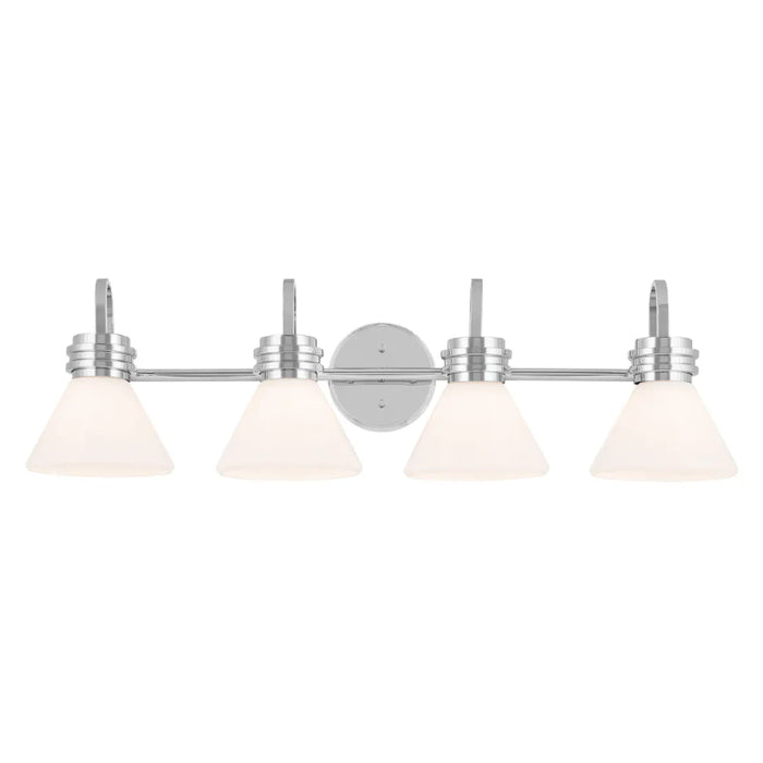 Kichler 55156 Farum 4-lt 34" Vanity Light-Chrome Opal Glass