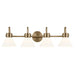 Kichler 55156 Farum 4-lt 34" Vanity Light-Champagne Bronze Opal Glass