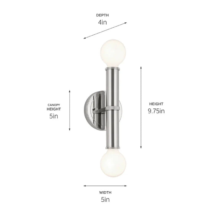 Kichler 55159 Torche 2-lt 10" Tall Wall Sconce
