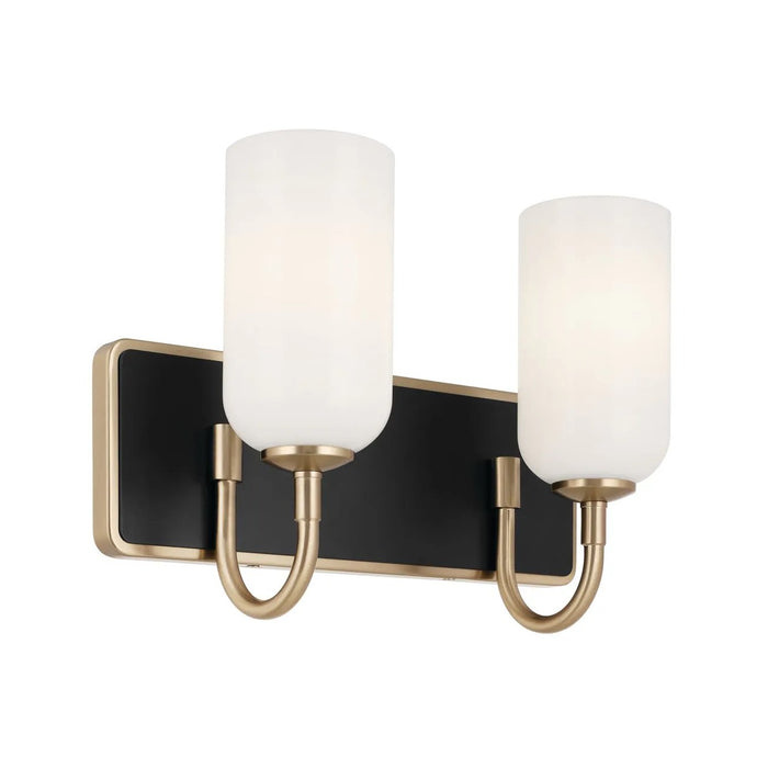 Kichler 55162 Solia 2-lt 14" Vanity Light-Champagne Bronze with Black