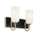 Kichler 55162 Solia 2-lt 14" Vanity Light-Champagne Bronze with Black