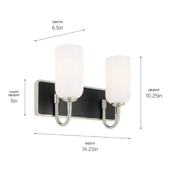 Kichler 55162 Solia 2-lt 14" Vanity Light