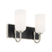 Kichler 55162 Solia 2-lt 14" Vanity Light-Brushed Nickel with Black