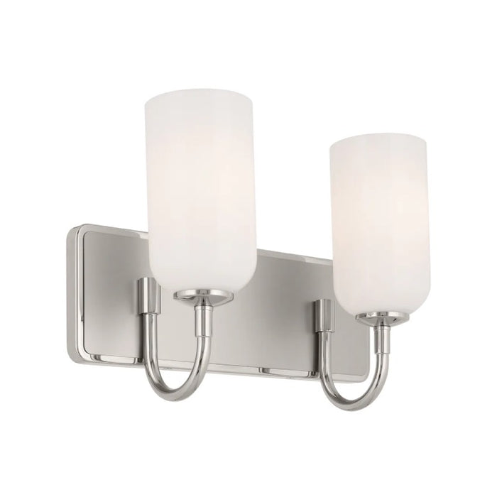 Kichler 55162 Solia 2-lt 14" Vanity Light-Polished Nickel with Satin Nickel