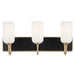 Kichler 55163 Solia 3-lt 24" Vanity Light-Champagne Bronze with Black