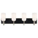 Kichler 55164 Solia 4-lt 32" Vanity Light-Brushed Nickel with Black