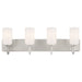 Kichler 55164 Solia 4-lt 32" Vanity Light-Polished Nickel with Satin Nickel