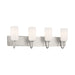 Kichler 55164 Solia 4-lt 32" Vanity Light-Polished Nickel with Satin Nickel