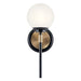 Kichler 55170 Benno 1-lt 14" Tall Wall Sconce-Black with Champagne Bronze