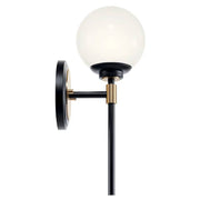 Kichler 55170 Benno 1-lt 14" Tall Wall Sconce-Black with Champagne Bronze