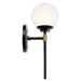 Kichler 55170 Benno 1-lt 14" Tall Wall Sconce-Black with Champagne Bronze