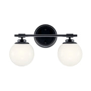 Kichler 55171 Benno 2-lt 15" Vanity Light-Black