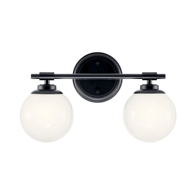Kichler 55171 Benno 2-lt 15" Vanity Light-Black