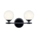 Kichler 55171 Benno 2-lt 15" Vanity Light-Black