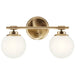 Kichler 55171 Benno 2-lt 15" Vanity Light-Champagne Bronze