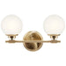 Kichler 55171 Benno 2-lt 15" Vanity Light-Champagne Bronze