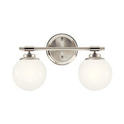 Kichler 55171 Benno 2-lt 15" Vanity Light-Polished Nickel