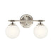 Kichler 55171 Benno 2-lt 15" Vanity Light-Polished Nickel