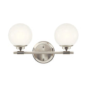 Kichler 55171 Benno 2-lt 15" Vanity Light-Polished Nickel