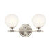 Kichler 55171 Benno 2-lt 15" Vanity Light-Polished Nickel