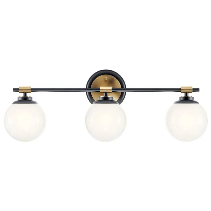 Kichler 55172 Benno 3-lt 25" Vanity Light-Black with Champagne Bronze