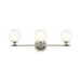 Kichler 55172 Benno 3-lt 25" Vanity Light-Polished Nickel