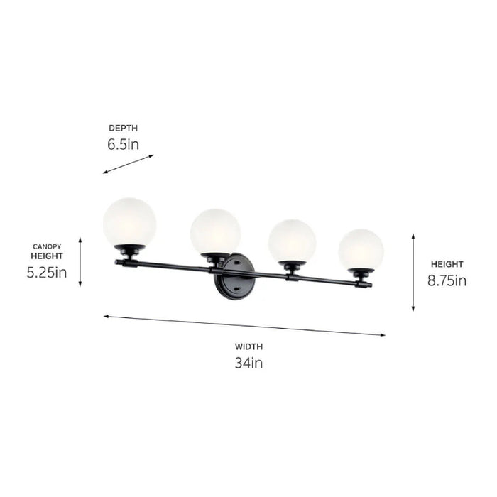 Kichler 55173 Benno 4-lt 34" Vanity Light