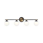 Kichler 55173 Benno 4-lt 34" Vanity Light - Black/Champagne Bronze