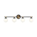 Kichler 55173 Benno 4-lt 34" Vanity Light - Black/Champagne Bronze