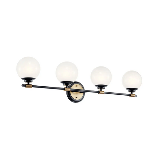 Kichler 55173 Benno 4-lt 34" Vanity Light - Black/Champagne Bronze