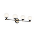 Kichler 55173 Benno 4-lt 34" Vanity Light - Black/Champagne Bronze