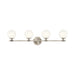Kichler 55173 Benno 4-lt 34" Vanity Light - Polished Nickel/Brushed Nickel