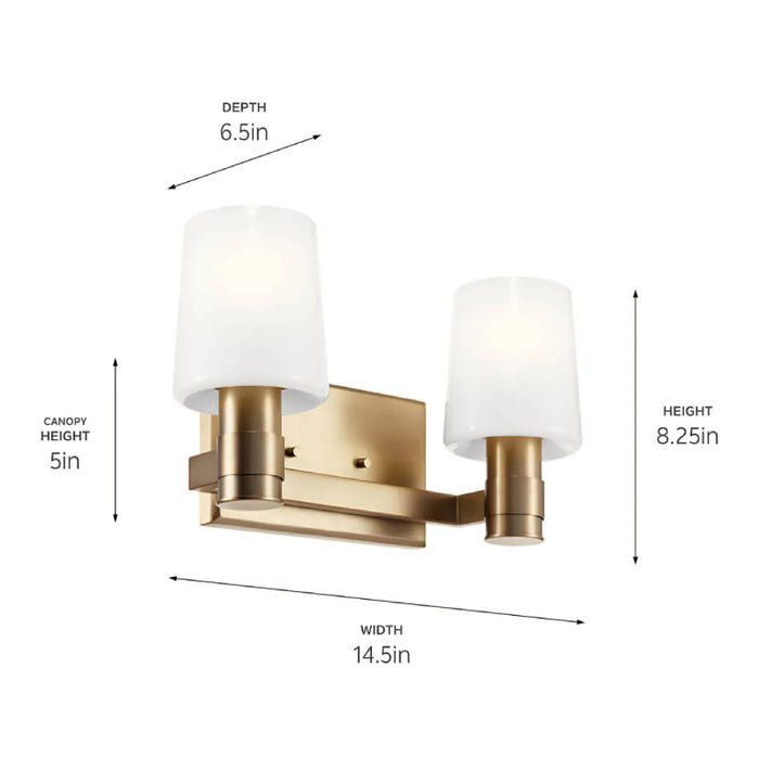 Kichler 55175 Adani 2-lt 15" Vanity Light